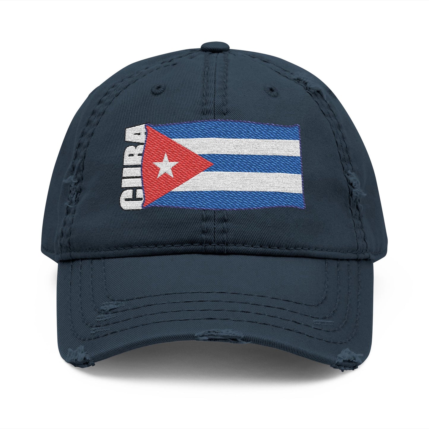 Worn Cap - Cuba Flag Framed
