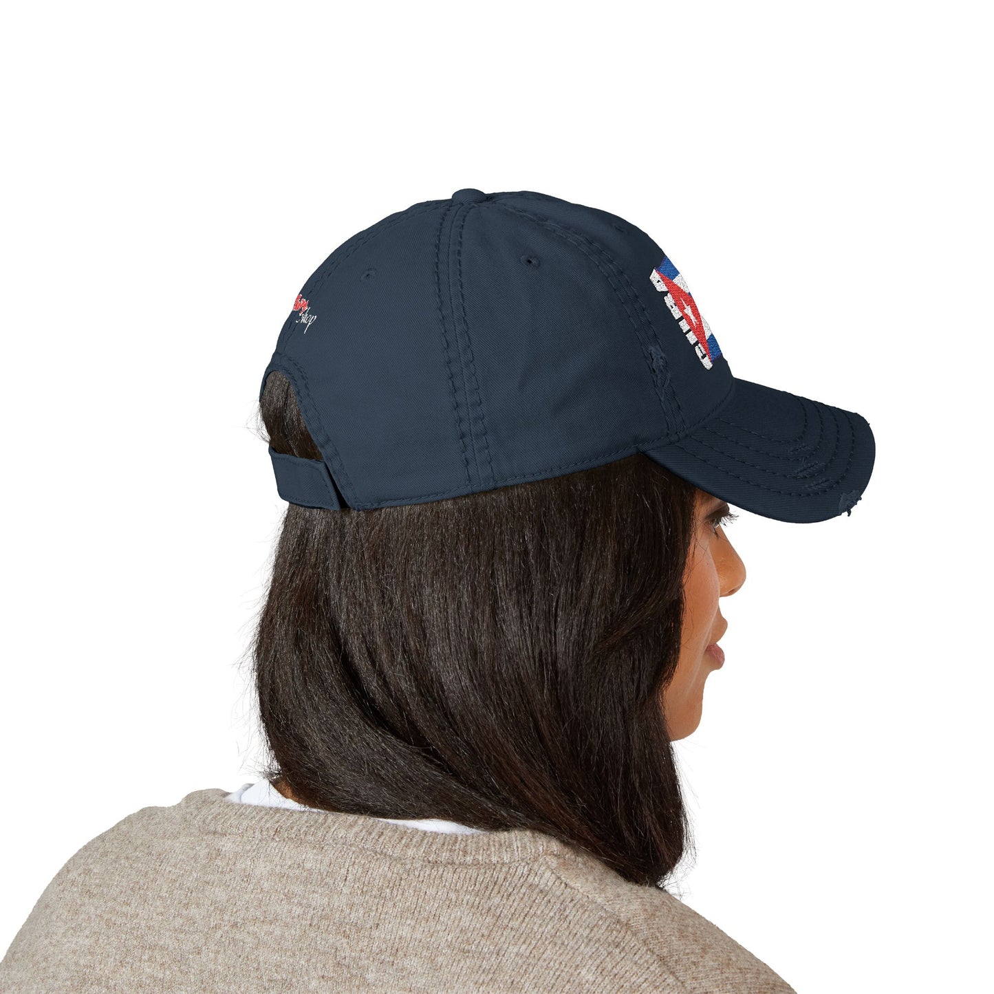 Worn Cap - Cuba Flag Framed