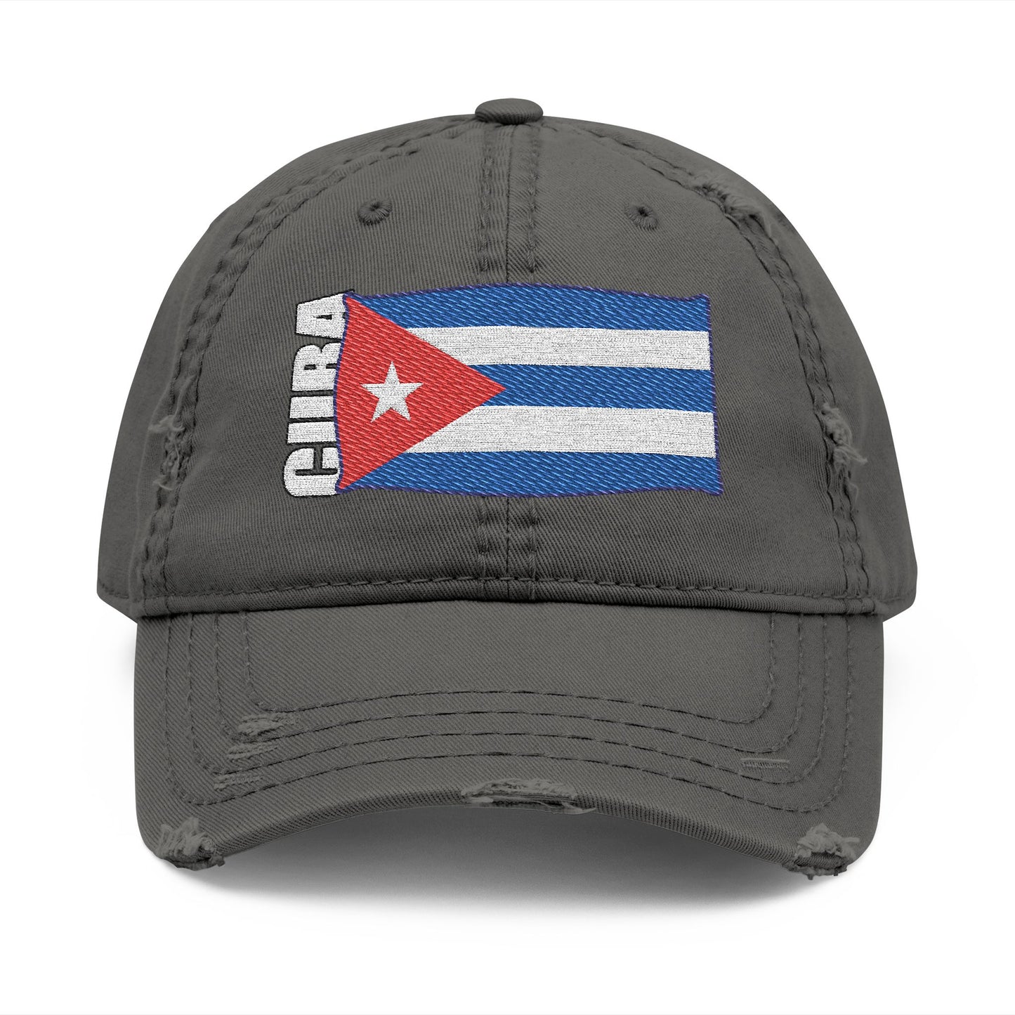 Worn Cap - Cuba Flag Framed