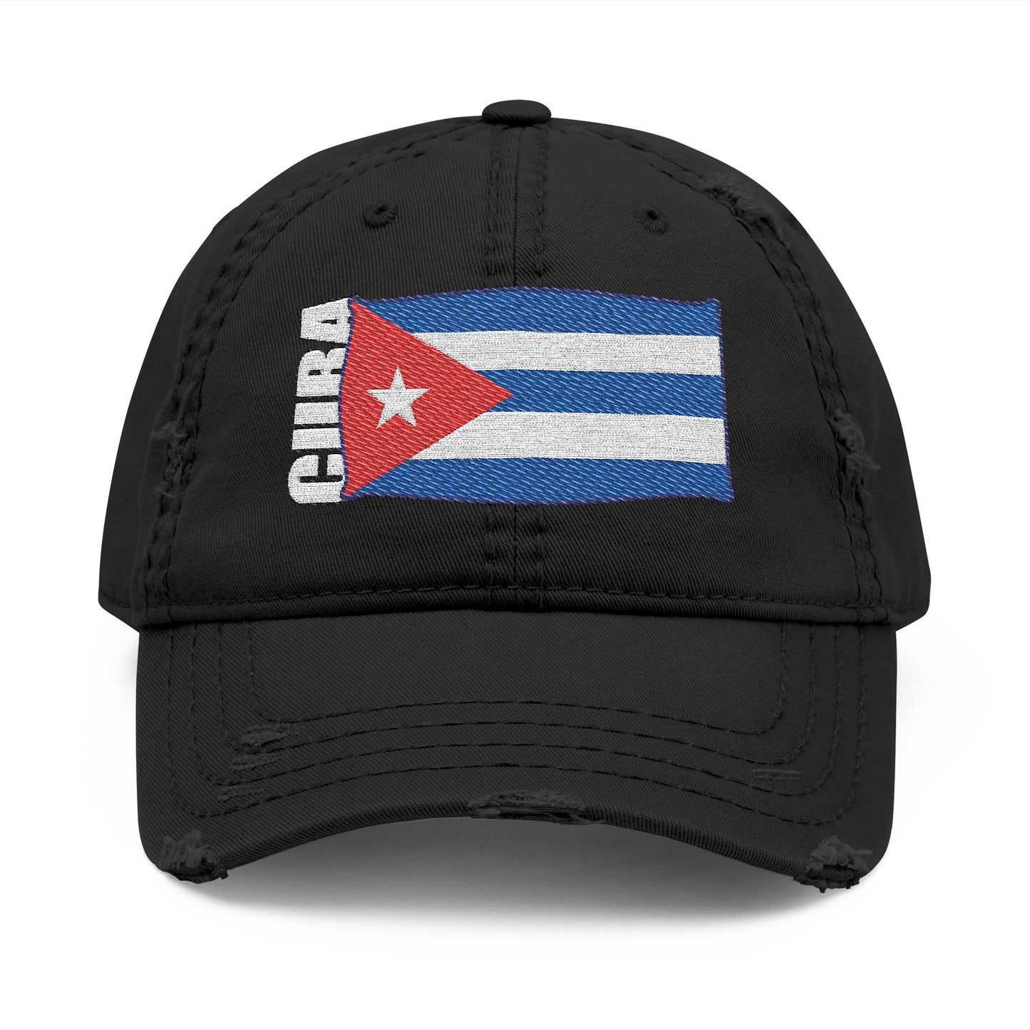 Worn Cap - Cuba Flag Framed