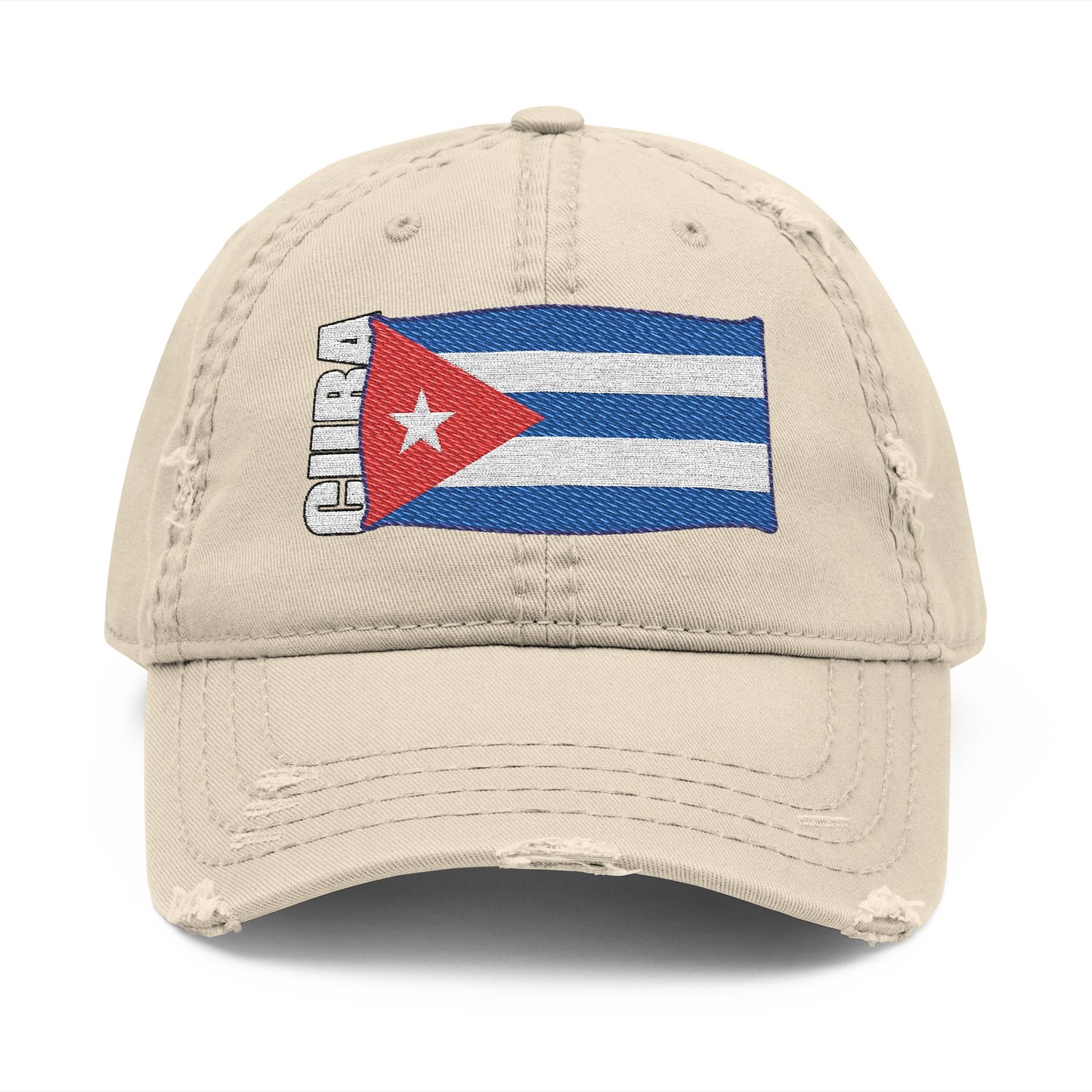 Worn Cap - Cuba Flag Framed